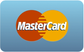 A mastercard logo is shown on top of the image.